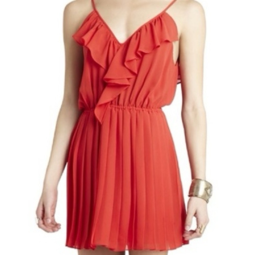 BCBGeneration Red Ruffle Dress - Picture 3 of 9